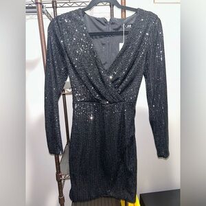 Black Sequin Dress